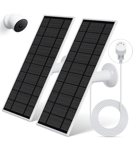 Amazon.com: Panel solar para cámara Google Nest para exteriores e